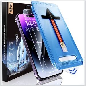 NWT (2) Magic Johnson iPhone 14 Pro Max 6.7” Tempered Glass Screen Protectors